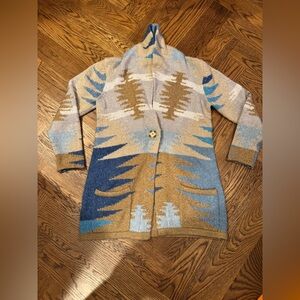 J. Jill Long Southwestern / Aztec inspired Cardigan size XS
